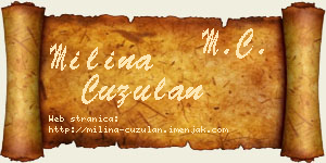 Milina Ćuzulan vizit kartica